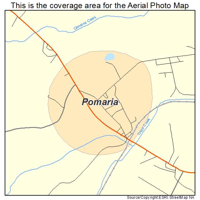 Pomaria, SC location map 
