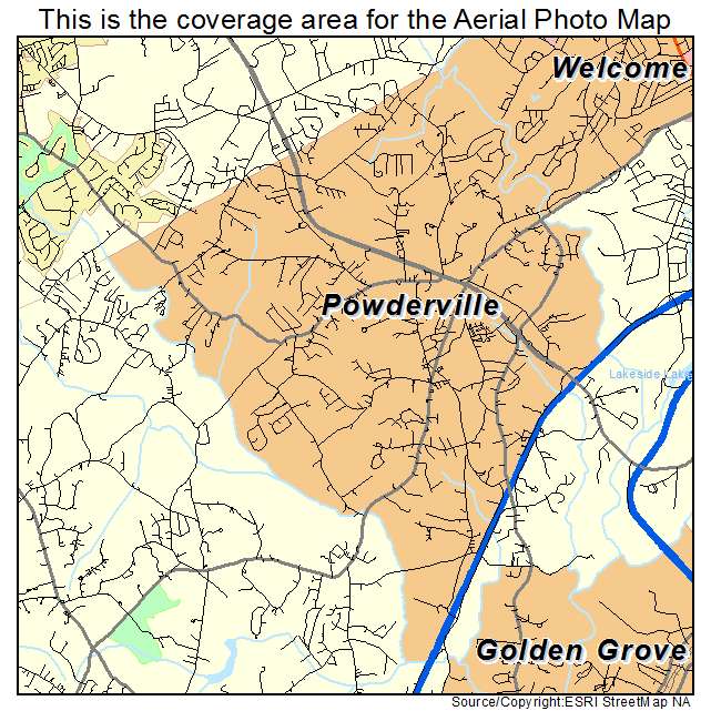 Powderville, SC location map 