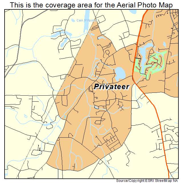 Privateer, SC location map 