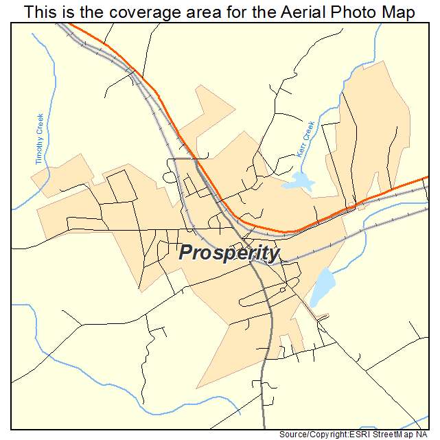 Prosperity, SC location map 