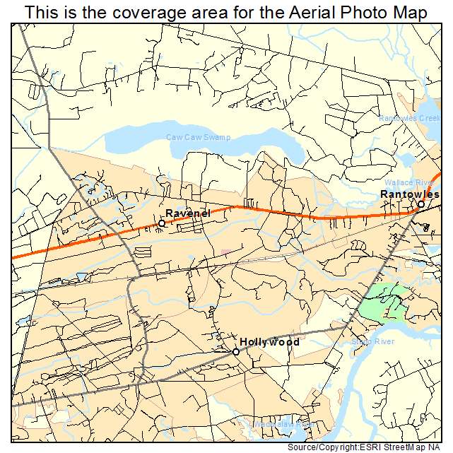 Ravenel, SC location map 