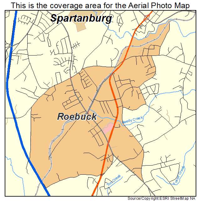 Roebuck, SC location map 