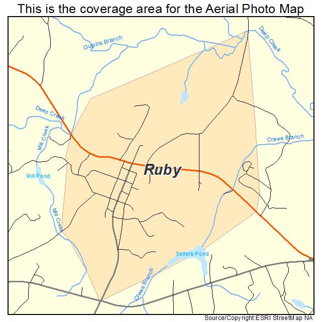 Ruby, SC location map 