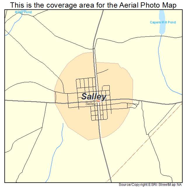 Salley, SC location map 