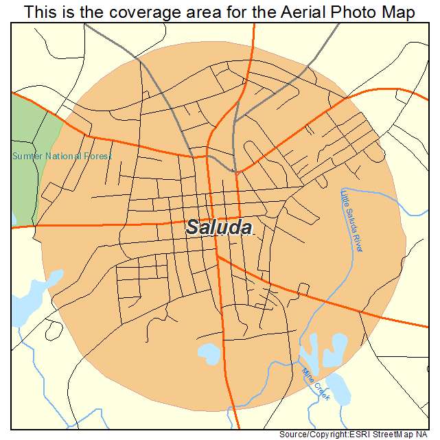 Saluda, SC location map 