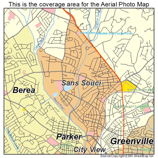 Sans Souci, SC location map 