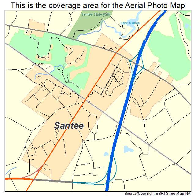 Santee, SC location map 