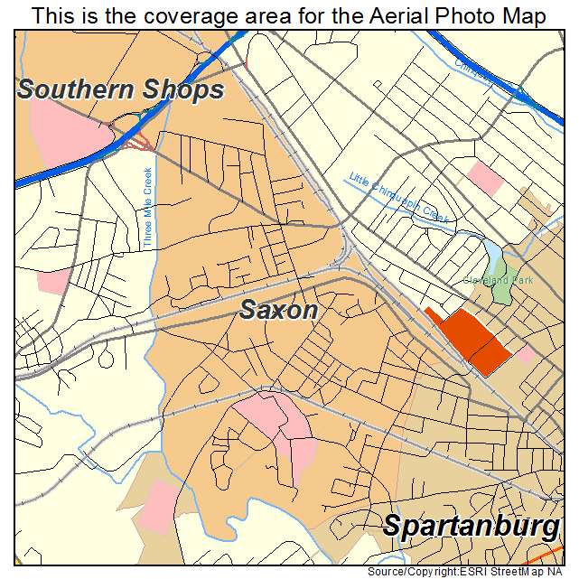 Saxon, SC location map 