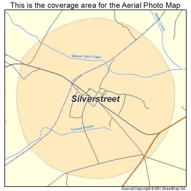 Silverstreet, SC location map 