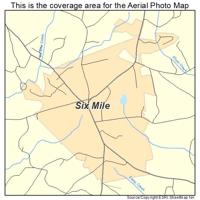 Six Mile, SC location map 