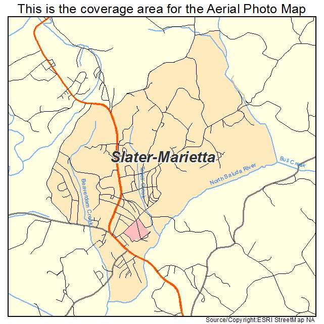 Slater Marietta, SC location map 