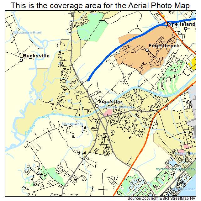 Socastee, SC location map 