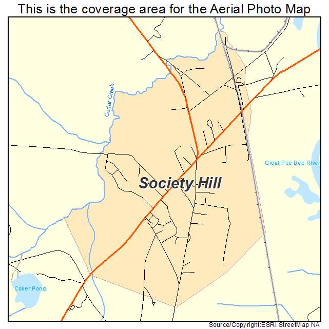 Society Hill, SC location map 