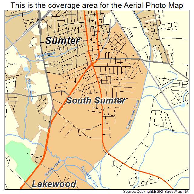 South Sumter, SC location map 