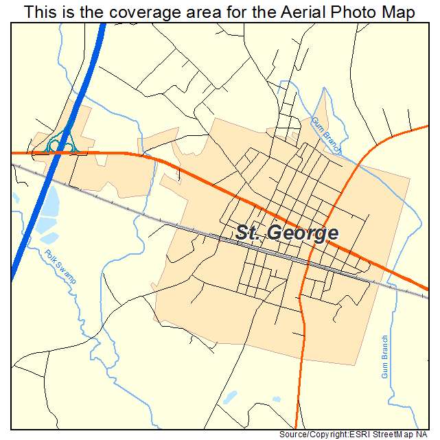 St George, SC location map 