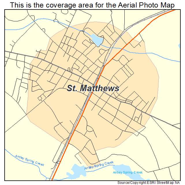 St Matthews, SC location map 