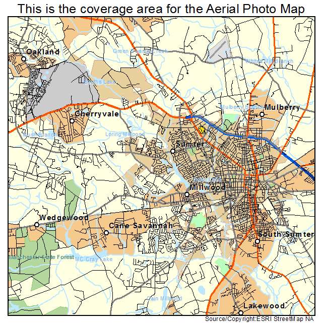 Sumter, SC location map 