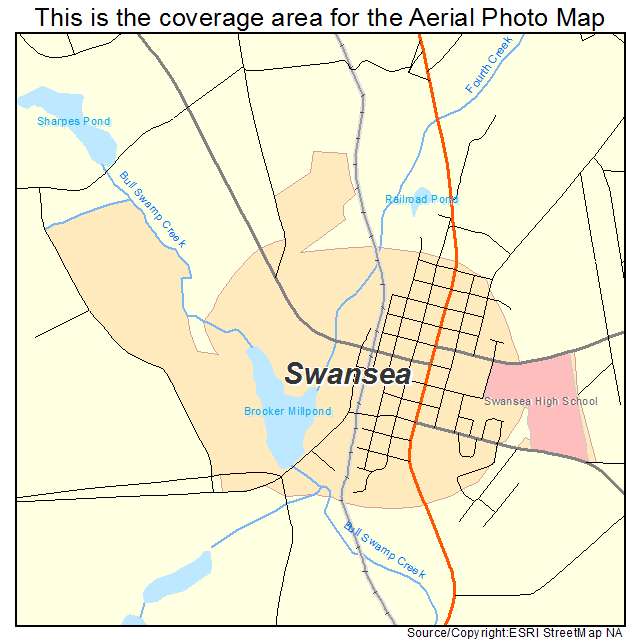 Swansea, SC location map 