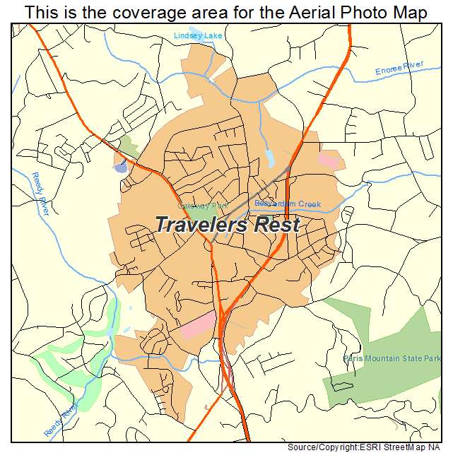 Travelers Rest, SC location map 