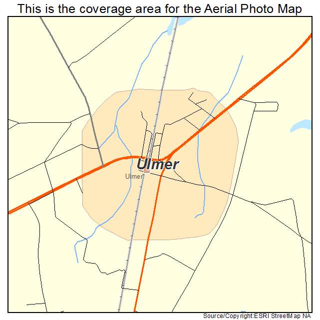Ulmer, SC location map 