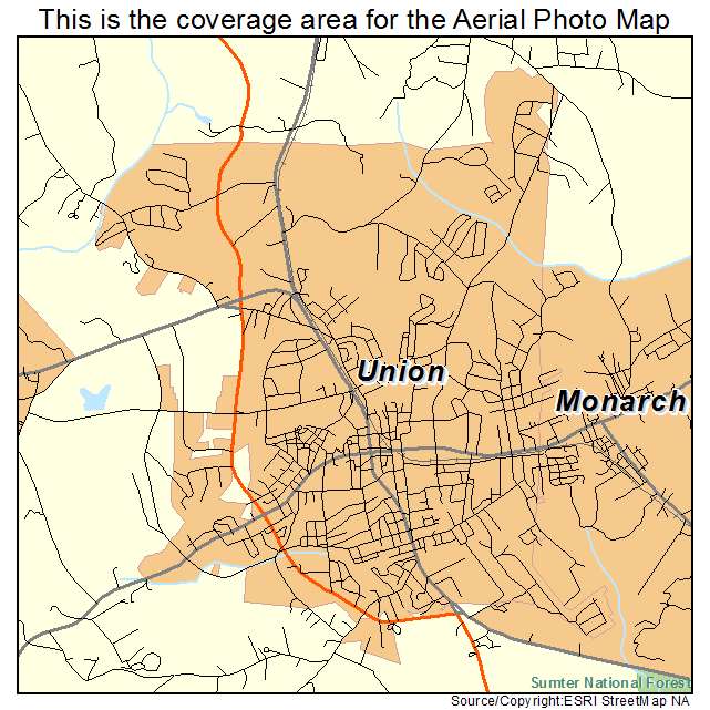 Union, SC location map 