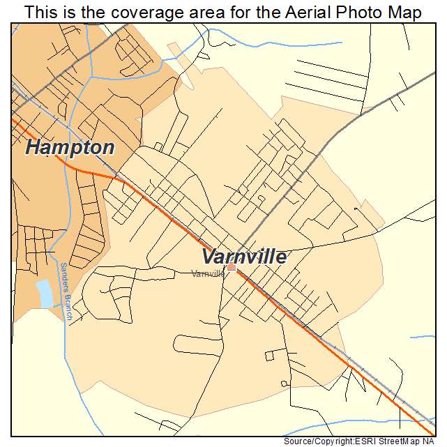 Varnville, SC location map 