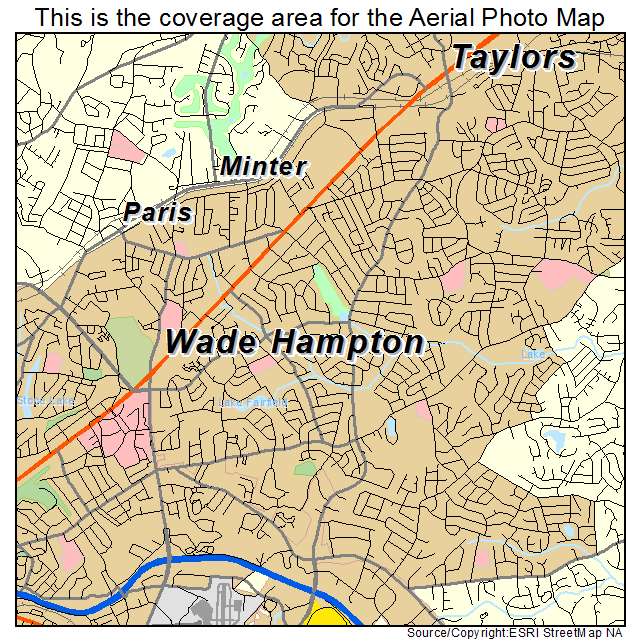 Wade Hampton, SC location map 