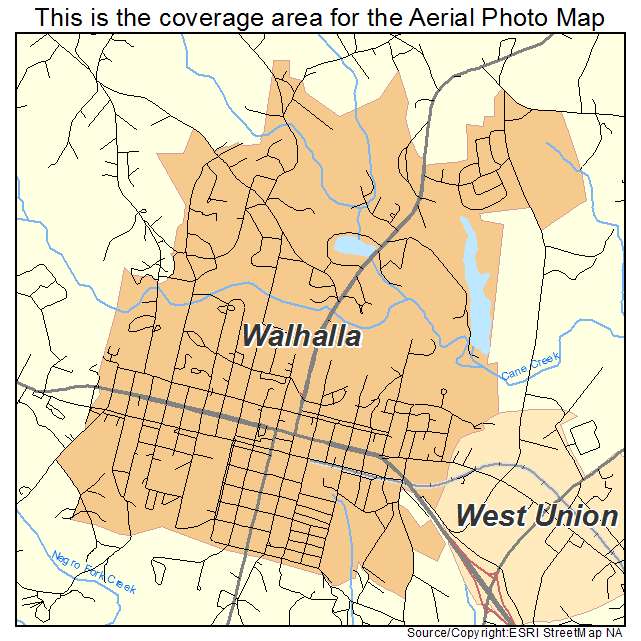 Walhalla, SC location map 
