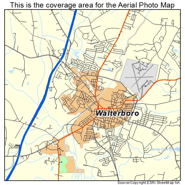 Walterboro, SC location map 