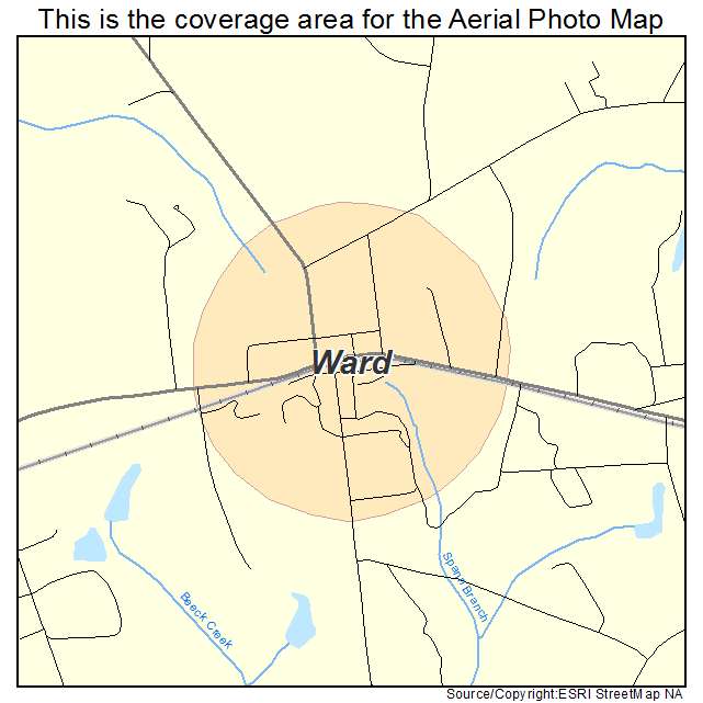 Ward, SC location map 