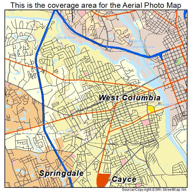 West Columbia, SC location map 