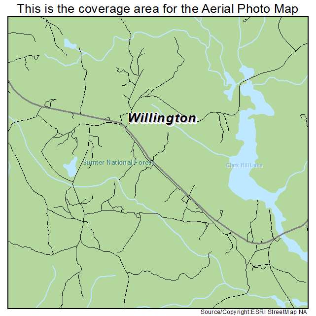 Willington, SC location map 