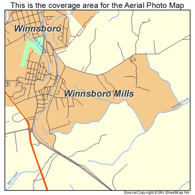 Winnsboro Mills, SC location map 