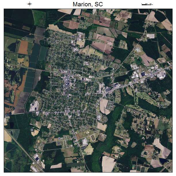 Marion, SC air photo map