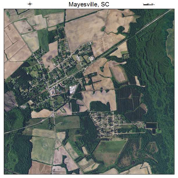 Mayesville, SC air photo map