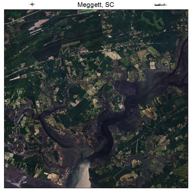 Meggett, SC air photo map