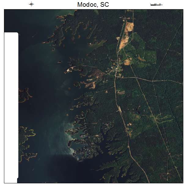 Modoc, SC air photo map