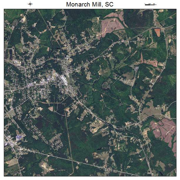 Monarch Mill, SC air photo map