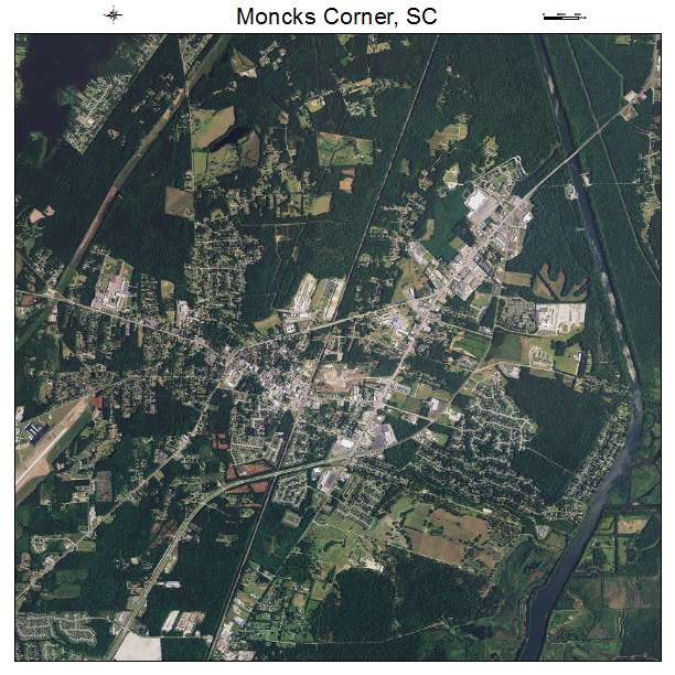 Moncks Corner, SC air photo map