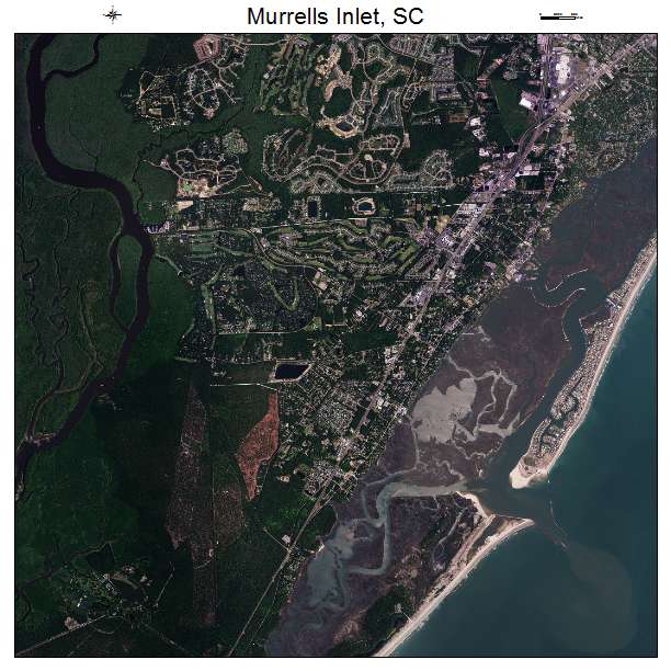 Murrells Inlet, SC air photo map