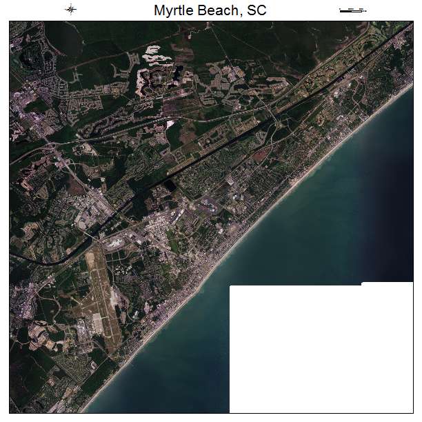 Myrtle Beach, SC air photo map