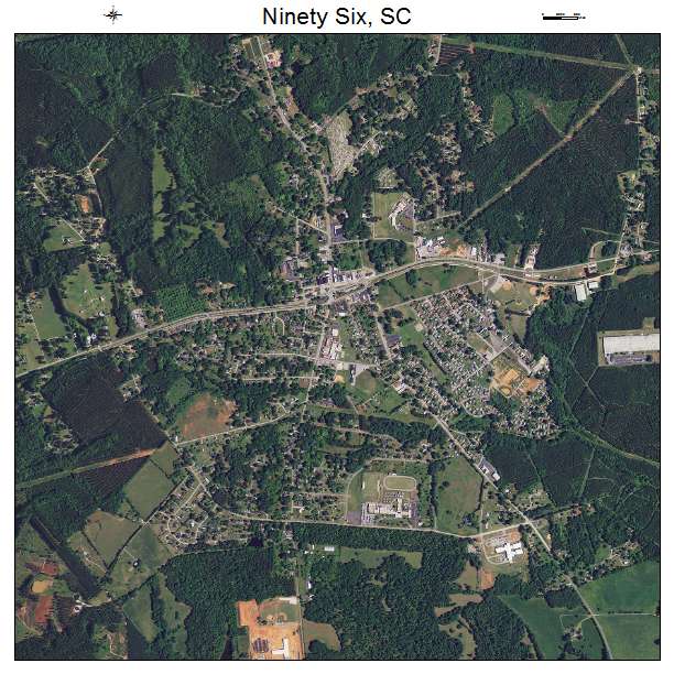 Ninety Six, SC air photo map