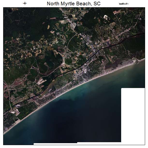 North Myrtle Beach, SC air photo map