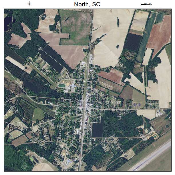 North, SC air photo map