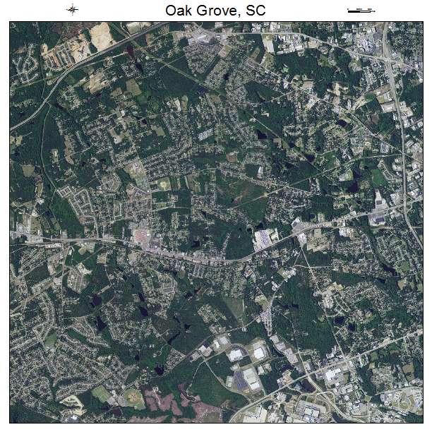 Oak Grove, SC air photo map