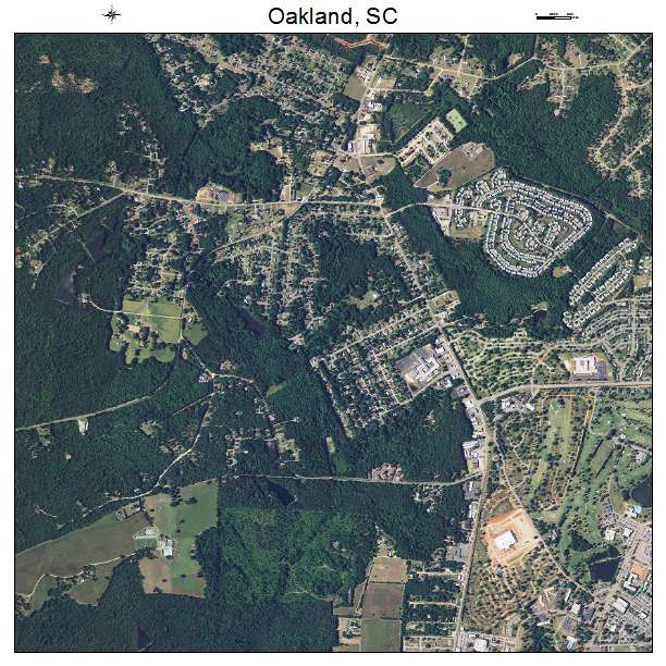 Oakland, SC air photo map