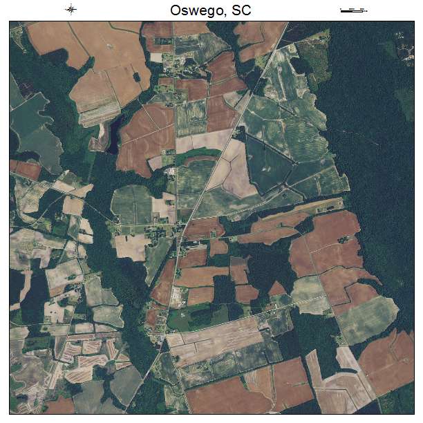 Oswego, SC air photo map