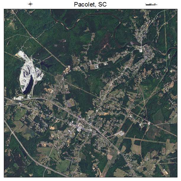 Pacolet, SC air photo map