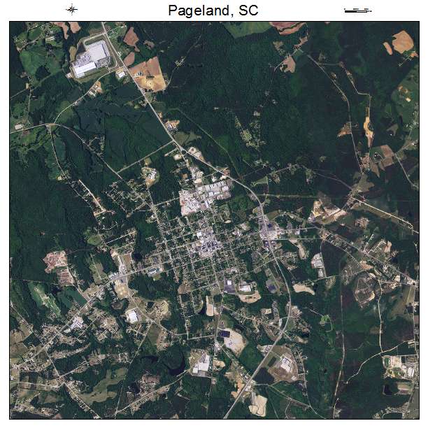 Pageland, SC air photo map
