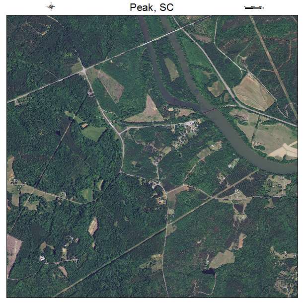 Peak, SC air photo map